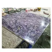 Amethyst Stone Top Coffee Table, Counter Desk Table, Kitchen Slab Console Bar