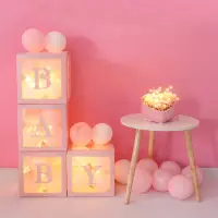 在飛比找momo購物網優惠-派對驚喜BABY透明驚喜禮物盒1組(生日氣球 派對 氣球盒 