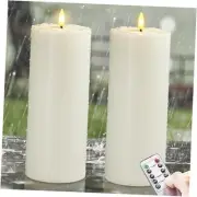 Waterproof Flickering Plastic Flameless with Cycle Timer & Remote Control,