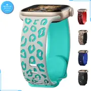 Engraved Strap For Apple Watch Band 45 44 42 41 40 49 44mm Silicone Wristband