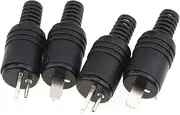 kenable 2 pin DIN Plug Speaker and HiFi Connector Screw Terminals Strain [4 Pack]