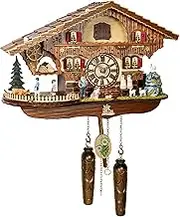 Trenkle Quartz Cuckoo Clock Swiss House with Music, Turning Dancers