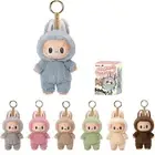 POP MART LABUBU The Monsters Etciting Macaron Plush Dolls Figure Toy Keychain