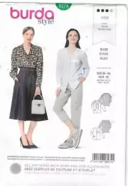 B248 BURDA 6274: BLOUSE SIZE 8-18 SEWING PATTERN