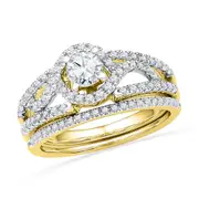 3/4CTW-Diamond 1/3CT-CRD BLISS BRIDAL SETS SINGLE HAL