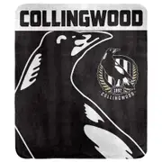 AFL - Collingwood Magpies - Polar Fleece Throw Rug