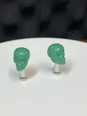 Skull bicycle brake cable end caps Pearlescent Green Bmx Freestyle Cruiser