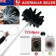 3.6M/7.2M Flexible Chimney Sweep Flue Sweeping Brush Rod Kit Soot Cleaning Rods