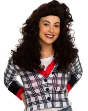 90s Elaine Deluxe Curly Long Brown Wig