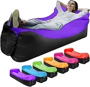 Inflatable Lounger Air Sofa Hammock, Inflatable Couch for Camping, Perfect for Beach Chair Waterproof Anti-Air Leaking Pouch