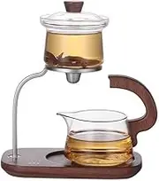 Walnut Magnetic Design Brewing Teapot Simple Separation Glass Teapot Water Squa Lazy Tea Bladder Tea Inner P6u0