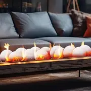 Sasylvia 12 Pcs Ceramic Fire Balls Fire Pit Balls, White Fireplace Round Stones Modern Accessory for Indoor and Outdoor Gas Fireplace (4 Inch Size)