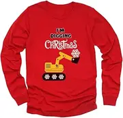 [Tstars] I'm Digging Snow Plough Tractor Toddler/Kids Long Sleeve T-Shirt