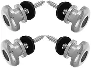 QUMIIRITY Guitar Strap Lock Pins 4pcs Acoustic Guitar Button Strap Locks End Pins Easy Install Universal for Ukulele Silver