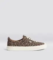 Women's Leopard Print Suede Low Top Sneaker | OCA Low