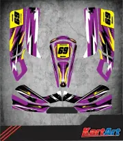 Arrow X9 go kart full custom KART ART sticker kit BLAZE STYLE graphics decals