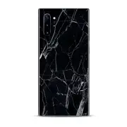 Skins Decal Wrap for Samsung Note 10 Plus Black Marble Granite White