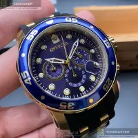 在飛比找Yahoo!奇摩拍賣優惠-INVICTA手錶,編號IN00014,48mm金色圓形精鋼