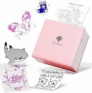 [Phomemo] M02 Mini Portable Pocket Printer- Portable Bluetooth Wireless Thermal Sticker Printer Compatible with Android iOS for Instantly Print Fun, Retro-Style Photos, Mini Life Assistant, Good Gift,