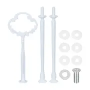 1 Set 3-Tier Cupcake Stand Hardware Fitting for Cake Stand, Flower White