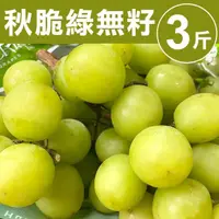 在飛比找momo購物網優惠-【甜露露】秘魯秋脆綠無籽葡萄3斤x1盒(3台斤±10%)