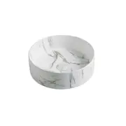 394*394*115mm Poseidon Carrara PA4040 Mable Ceramic Round Above Counter Basin
