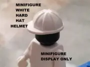 LEGO White Construction Hat Minifigure Hard Hat City Engineer Gear Tool Helmet