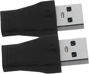 BRIGHTFUFU 2PCS Type C Adapter USB Female to Male Converter for Fast Data Transfer Compatible with USB Devices Durable Construction for Charging and Connecting Peripherals