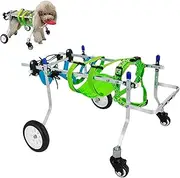 Full Support Dog Wheelchair 4 Wheels, Adjustable Dog Wheelchair for Back and Front Legs – Lightweight 4-Wheel Pet Mobility Cart– Full Support for Disabled or Injured Pets (XXS) (XS)