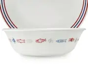 ❤️ Corelle HARBOR TOWN 18-oz SOUP Cereal Salad BOWL *RED BLUE FISH Coastal Ocean