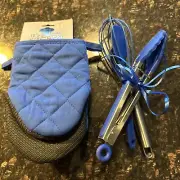 It’s My Kitchen Blue Mini Mitt Set, Tongs, Whisk And Spoon