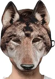Halloween Wolf Masque - Scary Animal Horror Costume Accessory for Cosplay and Fancy Dress