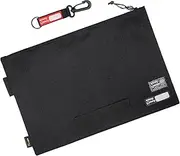 Rough Enough Big Document File Folder Organizer Holder Bag Pouch A4 Paper Letter Manila Size Case Large Carry Legal Notebook Storage for Filing with Zipper Handle Pen Loop Waterproof Large Black