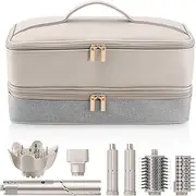 [Yuehuam] Hair Dryer Travel Case for Dyson Airwrap/Shark Flexstyle Styler and Attachments Double-Layer Hair Accessories Tools Storage Bag for Revlon Hairdryer Styler Organizer