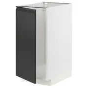 METOD base cab f sink/waste sorting, white/Upplöv matt anthracite, 40x60x80 cm