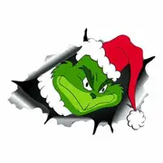 Grinch Christmas Car Refrigerator Decorations Reflective Bulb Magnets Ornaments Christmas Holiday Home Decor