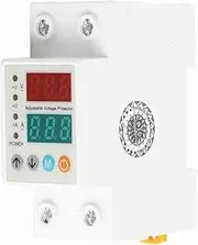 Jectse Overvoltage Undervoltage Protector, AC220V High Efficiency Digital Display Voltage Protective Device Less Interference for Home Appliances (63A)