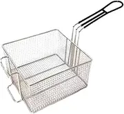 qwmvhfg， Thickened Square Fry Basket with Integrated Handle Commercial Electric Fryer French Fries Basket Stainless Steel Frying Bask