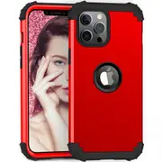 MCC Impact iPhone 12 Pro Shockproof 3in1 Rugged Case Cover Apple 12Pro [Red]