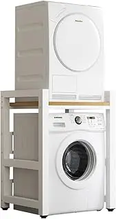 KAIGITE Washer Dryer Stacking Rack, Adjustable Height Dryer Stand, Heavy Duty with Anti-Slip Feet for Over Washing Machine, Max Load 300KG
