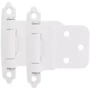 Amerock BP3428-W White Self-Closing Face Mount 3/8" Inset Hinge Pair