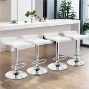 4x ALFORDSON Bar Stools Flat Top White