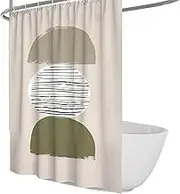 Nordic Style Shower Curtain with Hooks Simple Geometric Design Bathroom Curtains for Shower Stall Bathtubs Waterproof Polyester Fabric 150 x 200 cm