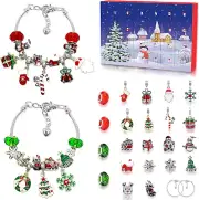 Advent Calendar with 22 DIY Beads & 2 Bracelets - Countdown to Christmas Gift