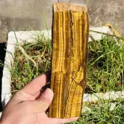 524g Natural Golden Tiger Eye Stone Flake Rough Mineral Specimen Quartz Crystal