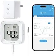 GoveeLife WiFi Freezer Thermometer Alarm, Remote App Alert with Anti-False, Wireless Smart Temperature Monitor Sensor, 2 Years Free Data Storage Export, Digital Thermometer for Refrigerator Pool Tub
