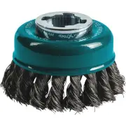 Makita X-LOCK 3-1/8 In. Knotted 0.02 In. Carbon Steel Cup Angle Grinder Wire