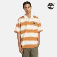 在飛比找momo購物網優惠-【Timberland】男款小麥色條紋短袖Polo衫(A42