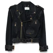 [ZIMMERMANN] Crush Denim Biker Jacket