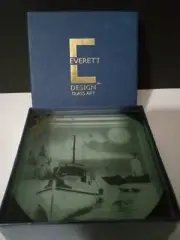 Everett Design Glass Art Set Of 4 3D Glass Coasters- Sea Traveler